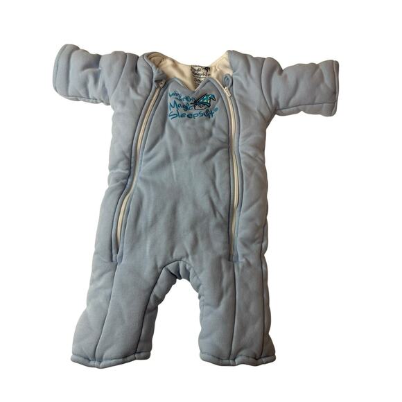 Baby Merlin Magic Sleepsuit Baby Blue Size Small 3-6 Months Sleep Sack Zipper - Picture 1 of 5